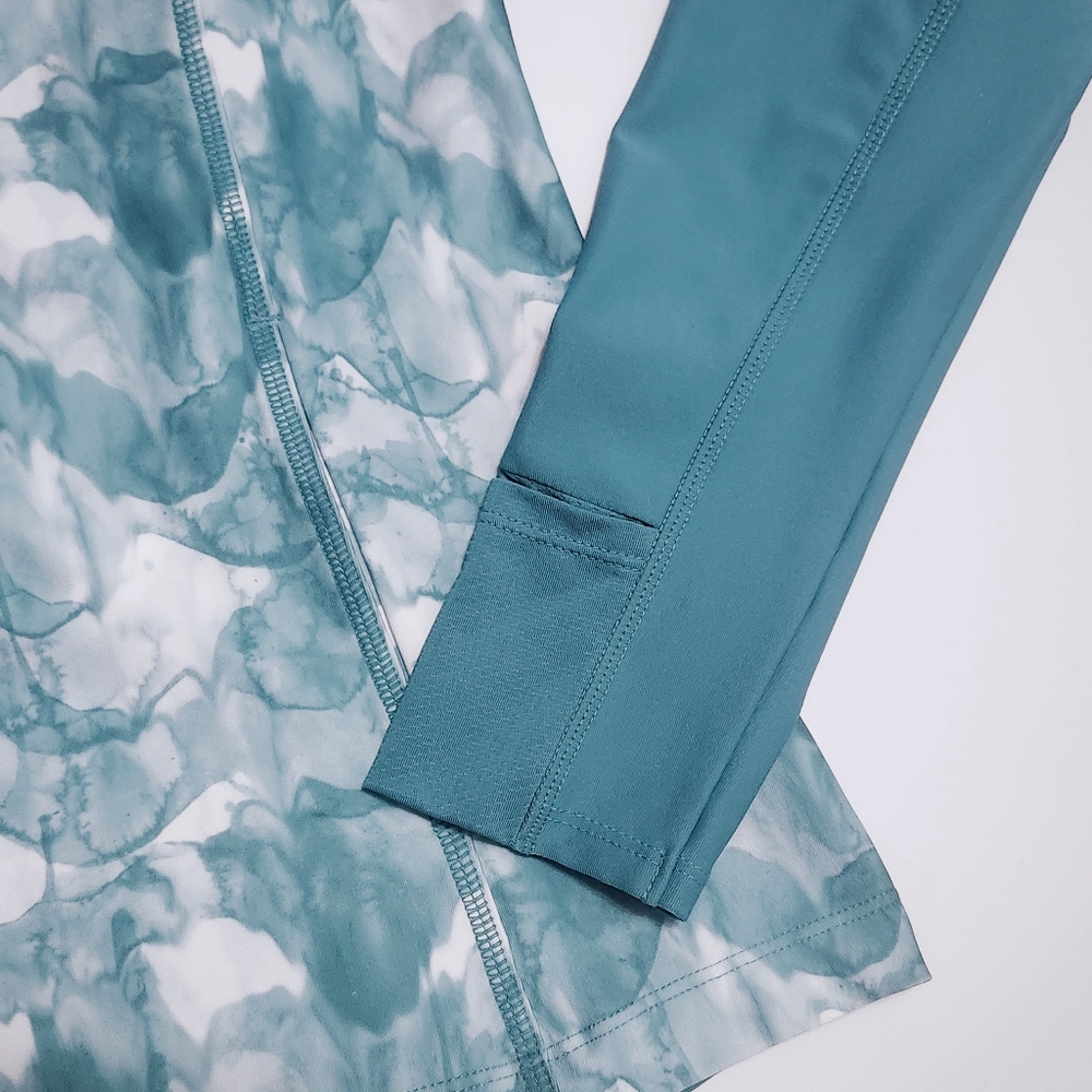 MONDETTA size S Aqua Teal Performance Athletic Jacket - Picture 11 of 12